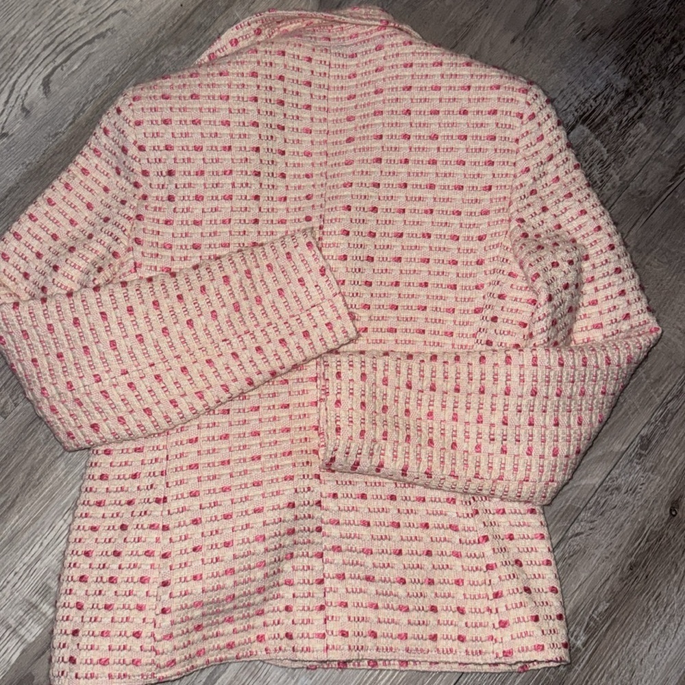 Vintage Tweed J. G. Hook Shade of Pink Blazer Size 6 - Picture 7 of 7